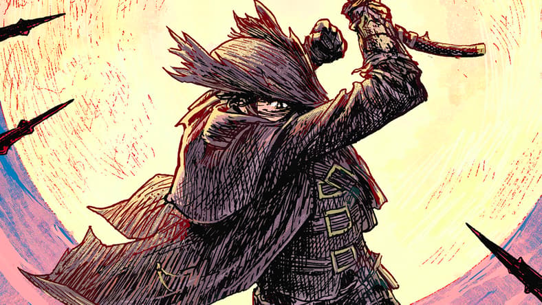 The Hunter prepares to lay a mighty blow upon his foes on Jeff Stokely 's cover to Bloodborne Vol. 1 #13 (2019), Titan Comics