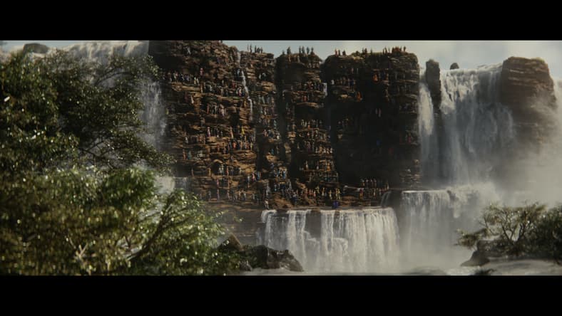 M'Baku (Winston Duke) makes a challenge for the throne in Black Panther: Wakanda Forever (2022), Marvel Entertainment