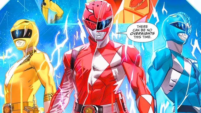 The Emissaries vow to assist the Rangers in protecting the Morphin' Grid on Dan Mora's story variant cover to Mighty Morphin' Power Rangers Vol. 1 #40 (2019), BOOM! Studios