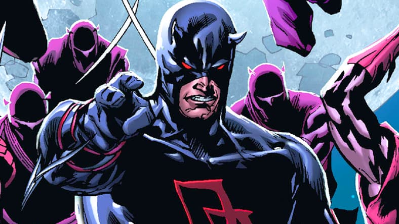 Daredevil orders The Hand to find and kill Bullseye in Shadowland Vol. 1 #1 (2010), Marvel Comics. Words by Andy Diggle, art by Billy Tan, Batt, Christina Strain, and Joe Caramagna.