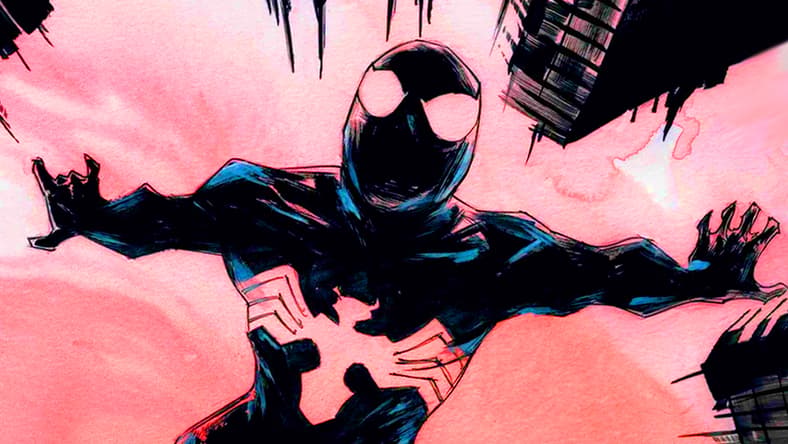 Peter Parker succumbs to the symbiote on Dustin Nguyen's variant cover to Spider-Man: Black Suit and Blood Vol. 1 #3 (2024), Marvel Comics