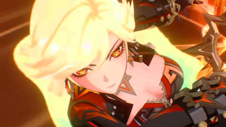 Mavuika (Komatsu Mikako) goes full throttle in Genshin Impact (2020), HoYoverse