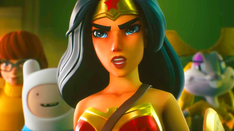 Wonder Woman (Abby Trott) assembles a Multiversal army in MultiVersus (2022), Warner Bros. Games.