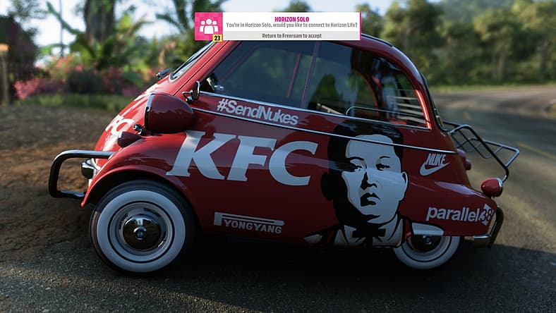 Forza Horizon 5 Player Reportedly Banned Until Year 9999 For Kim Jong-un And KFC Car Livery