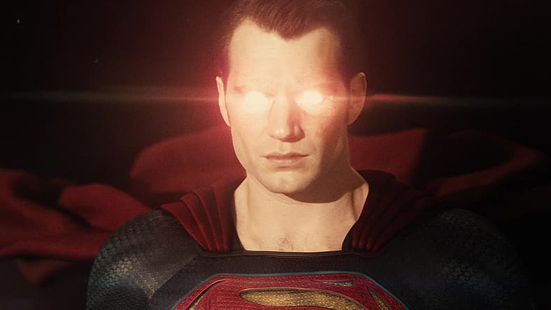 Superman (Henry Cavill) supercharges himself with solar power in Batman v Superman: Dawn of Justice