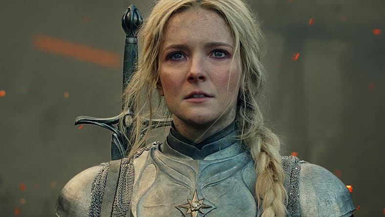 Galadriel stands alone after Mt. Doom erupts in The Lord of the Rings: The Rings of Power Season 1