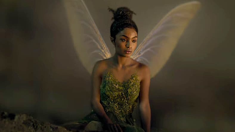 Tinkerbell (Yara Shahidi) takes a rest in Peter Pan & Wendy (2023), Disney