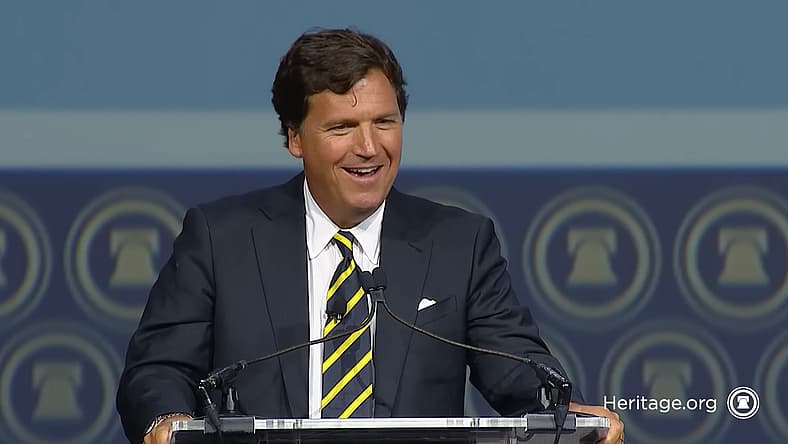 Tucker Carlson's last address before leaving Fox News at Heritage50