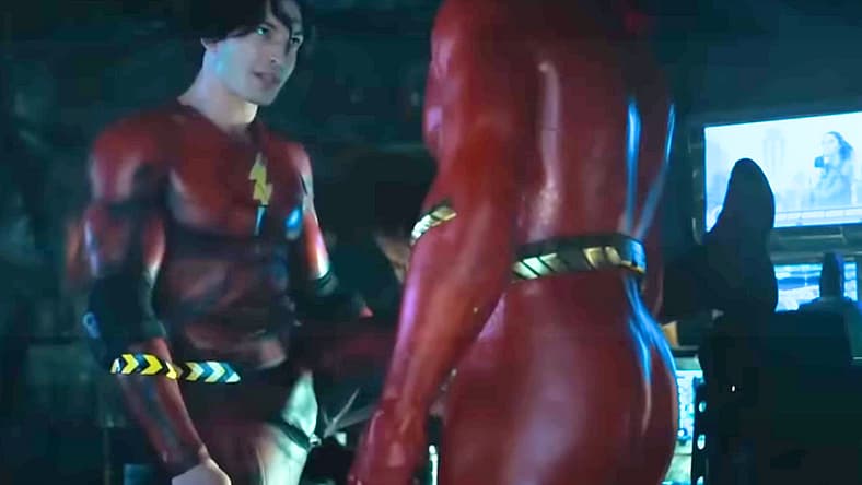 New 'The Flash' Clip Shows Barry Allen Sawing Off Batman Ears With Box Cutter To Create Flash Suit
