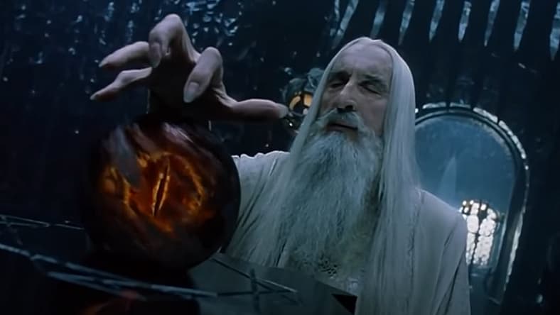Christopher Lee as Saruman in The Lord of the Rings: The Fellowship of the Ring (2002), New Line