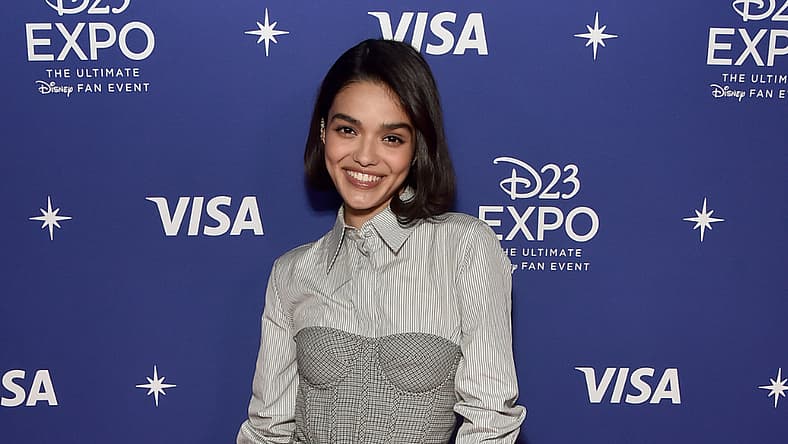 Rachel Zegler attends D23 Expo 2022 in Anaheim, California
