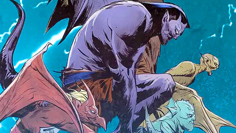Manhattan Clan prepares to fly on Jae Lee's variant cover to Gargoyles: Season 4 Vol. 1 #1 "A