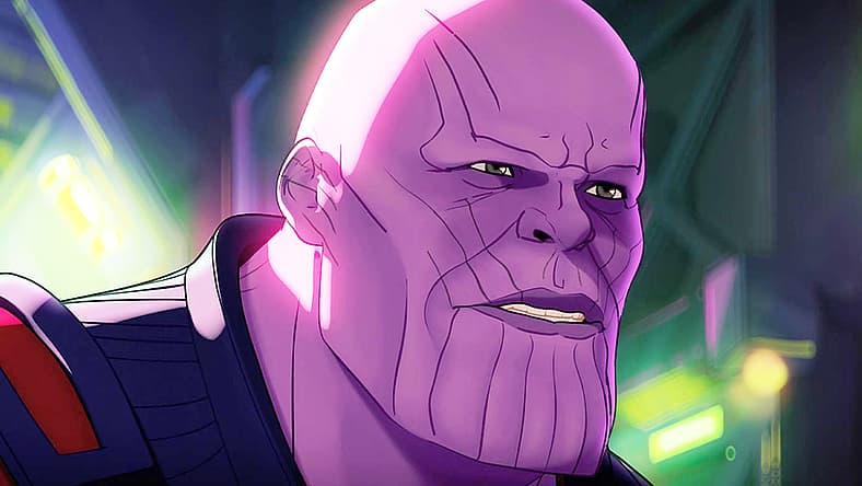 Thanos stands with The Ravagers against The Black Order in What If...? Season 1 Episode 2 (2021)