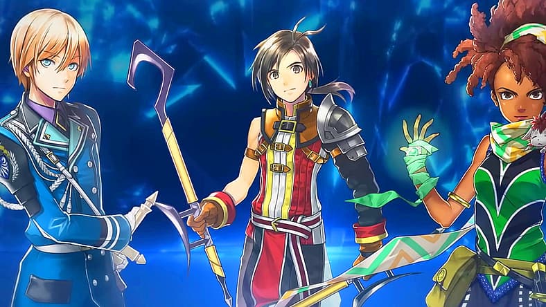 Seign, Nowa, and Marisa stand ready in Eiyuden Chronicles: Hundred Heroes (2024)