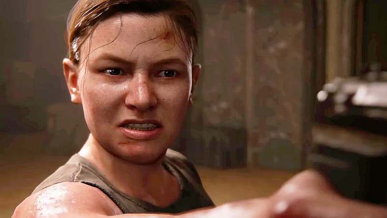 Abby (Laura Bailey) prepares to finally take her revenge on Ellie (Ashley Johnson) in The Last of