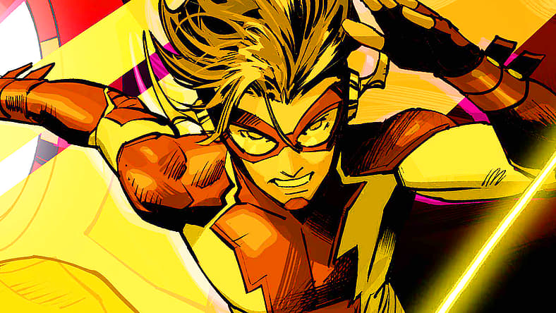 Impulse attempts to change timeline on Dan Mora's variant cover to The Flash Vol. 6 #26 (2025)