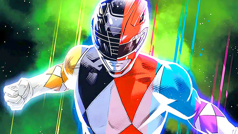Tommy cycles through the Morphin' Grid on Dan Mora's variant cover, Mighty Morphin Power Rangers