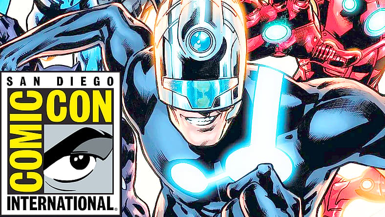 Illuminati tries to stop The Maker on Bryan Hitch's cover to Ultimate Invasion Vol. 1 #1 "Chapter