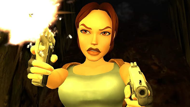 Lara Croft takes aim at Tony in Tomb Raider III: Adventures of Lara Croft Remastered (2023)