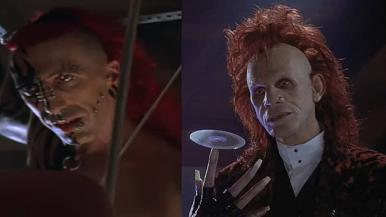 Captain Howdy from Strangeland (1998) compared to Trickster from Brainscan (1994)