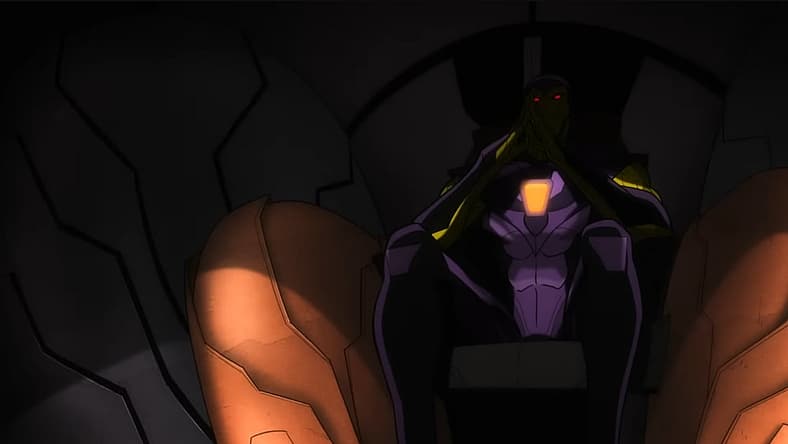 Mongul prefers darkness in Justice League: Warworld (2023), Warner Bros. Animation