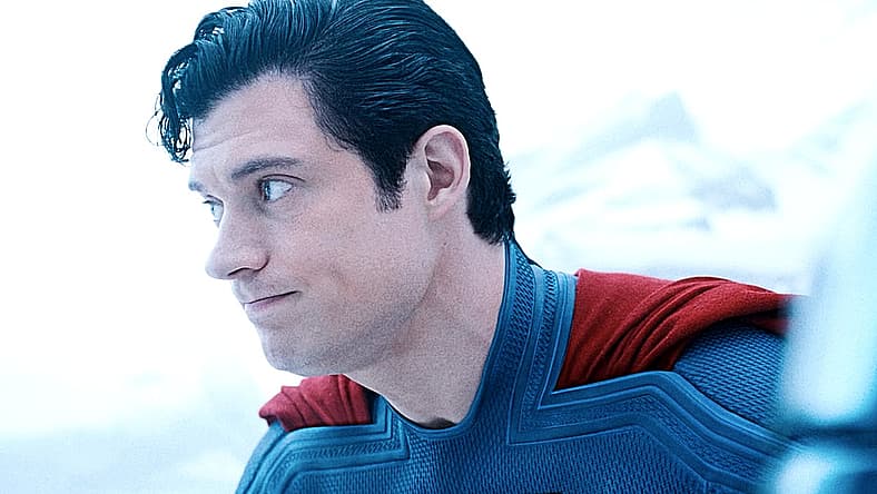 Superman (David Corenswet) and Gary (Alan Tudyk) question Supergirl (Milly Alcock) in Superman