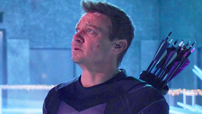 Clint (Jeremy Renner) bewildered by Rocky's save in Hawkeye Episode 6 "So This Is Christmas?"