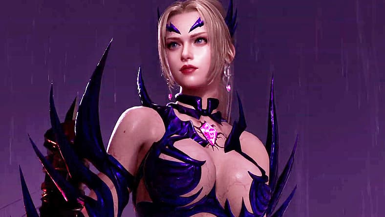 Rachel (Michie Tomizawa) takes breather after slaying Marbus in Ninja Gaiden 2 Black (2025), Koei