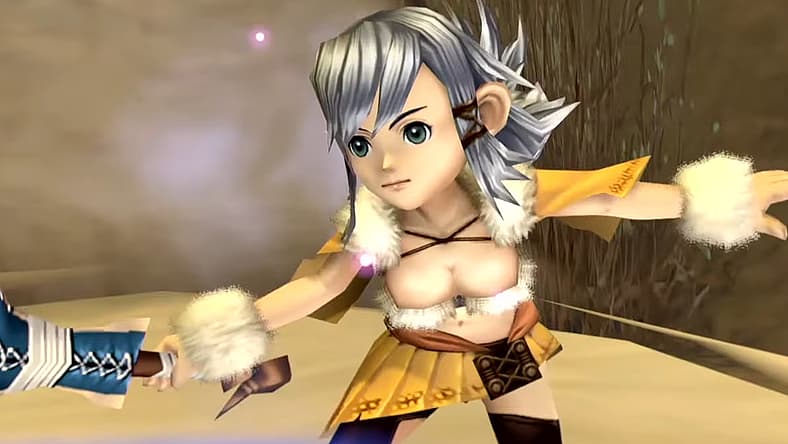 Female Selkie lashes out with club in Final Fantasy Crystal Chronicles Remastered (2020), Square