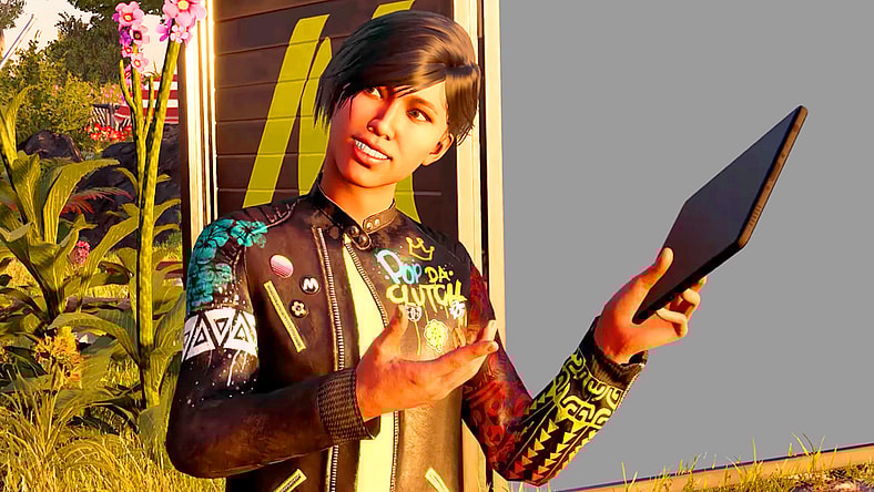 Malu (Emily Piggford) provides a race update in The Crew Motorfest (2023), Ubisoft