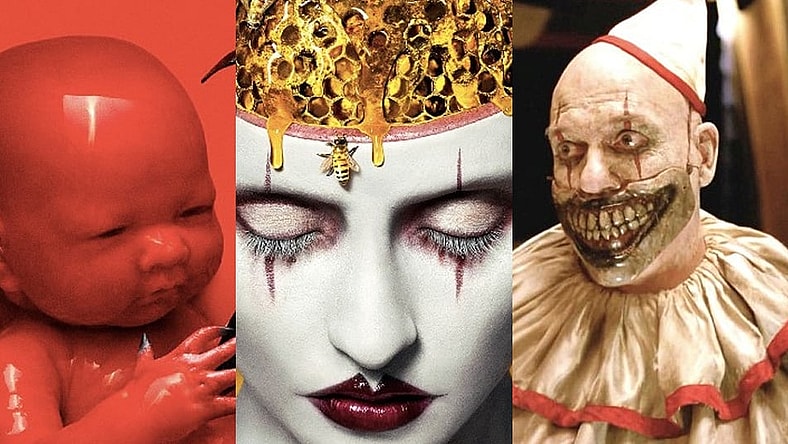 Split image of American Horror Story seasons