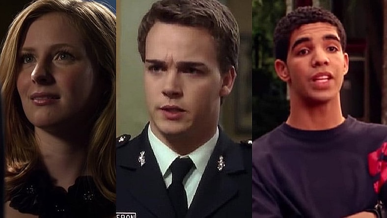 Split image of Holly, Sean and Jimmy from Degrassi: The Next Generation