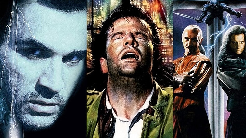 Split image of Highlander: The Source, Highlander (1986) and Highlander 2: The Quickening