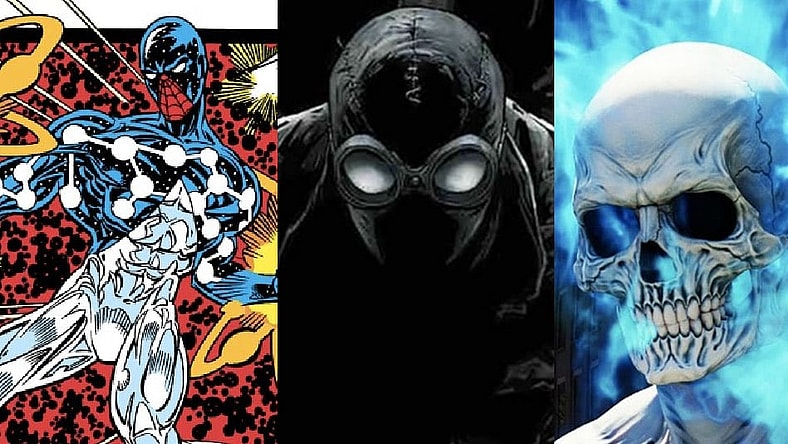 Split image of Spider-Man