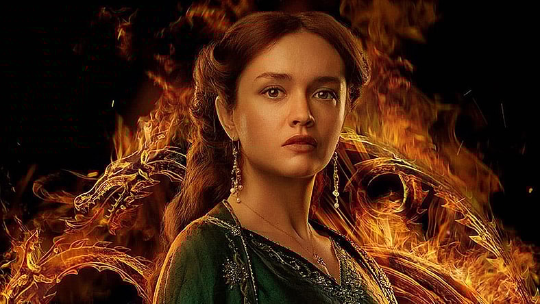 A poster of Queen Alicent for House of the Dragon, HBO