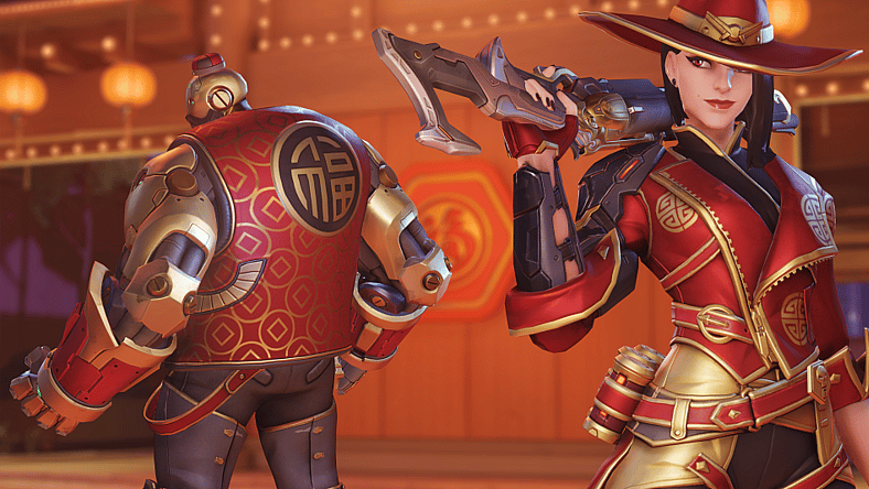 Ashe from Overwatch in her Lunar New Year 2022 skin