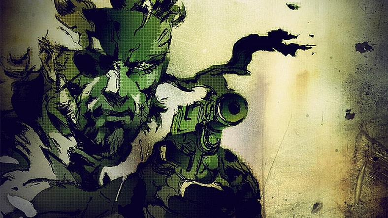 Solid Snake official artwork from 'Metal Gear Solid,' Konami