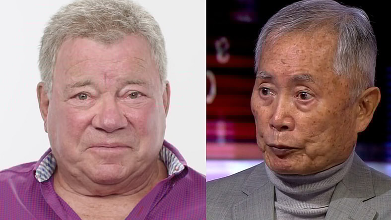 William Shatner Reviews Impressions of Himself via Vanity Fair YouTube / George Takei appears on BBC Hardtalk via YouTube