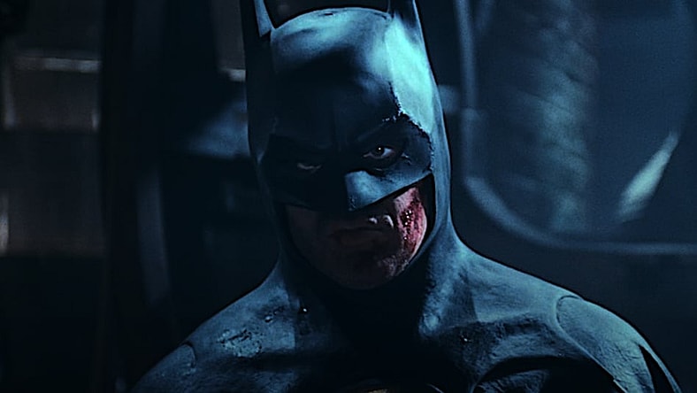 Batman bloodied