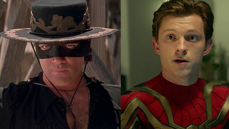 The Mask of Zorro (1998), Sony Pictures via Blu-ray / Spider-Man: No Way Home (2021), Marvel Entertainment via Blu-ray