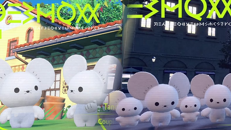 Pokedex photos of Tandemaus and Maushold via Pokémon Scarlet & Violet (2022), Nintendo