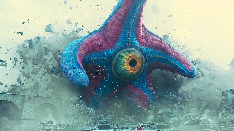 Starro prepares to attack Corto Maltese in The Suicide Squad (2022), Warner Bros Entertainment via HBO Max