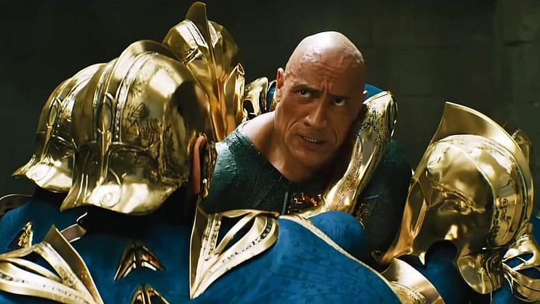 Black Adam wrestles with Fate