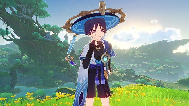 The Wanderer taunts for fun via Genshin Impact (2020), miHoYo