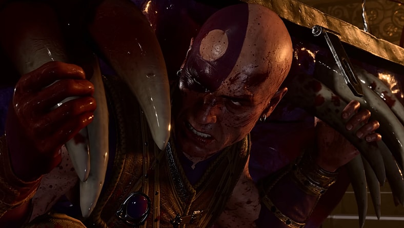 Minsc appears furious a Mimic is trying to eat him via Baldur's Gate III (2023), Larian Studios