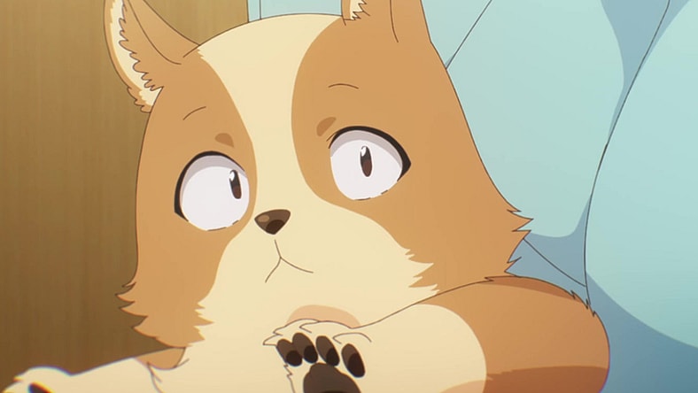 Karen Inukai (Saya Aizawa) plays with Pochita (Shūichirō Umeda) in My Life as Inukai-san's Dog Episode 2 "Walkies." (2023), Quad via HIDIVE