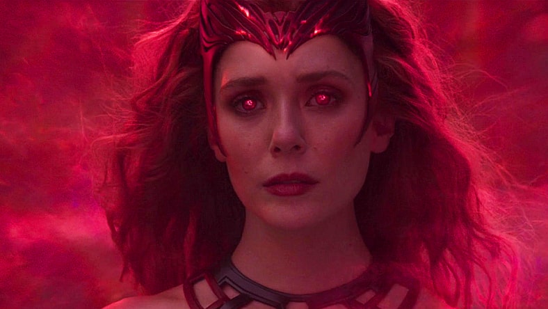 Wanda Maximoff (Elizabeth Olsen) unleashes the Scarlet Witch in WandaVision Season 1 Episode 9 "The Series Finale" (2021), Marvel Entertainment