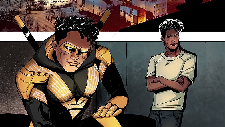 Excerpt of the cover of 'Dizchord' #1 by C. S. Johnson.