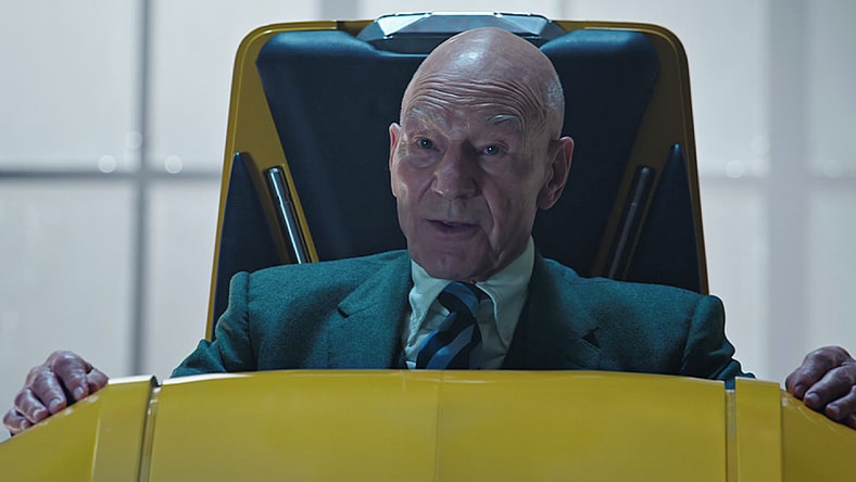Charles Xavier (Patrick Stewart) introduces himself as a member of the Illuminati in Doctor Strange in the Multiverse of Madness (2022), Marvel Entertainment