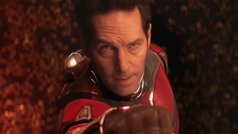 Ant-Man (Paul Rudd) takes aim in Ant-Man and the Wasp: Quantumania (2023), Marvel Entertainment